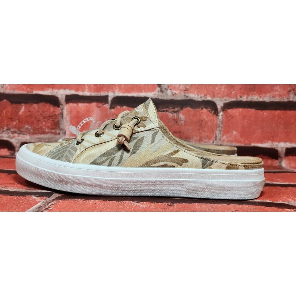 Sperry Women's STS87456 Crest Vibe Tan Mule Sneakers Sz 7 but fits closer to 7.5